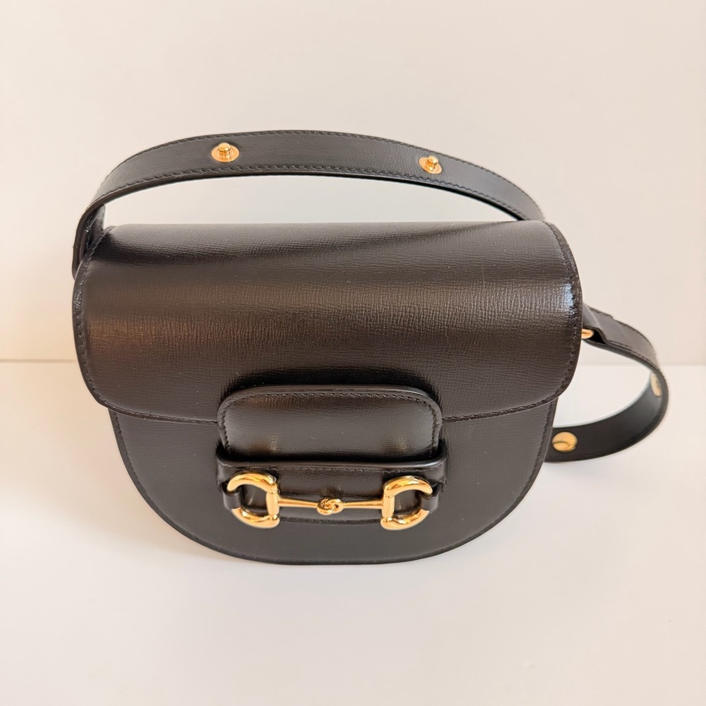 Black Gucci Horsebit leather crossbody bag - Picture 3 of 12